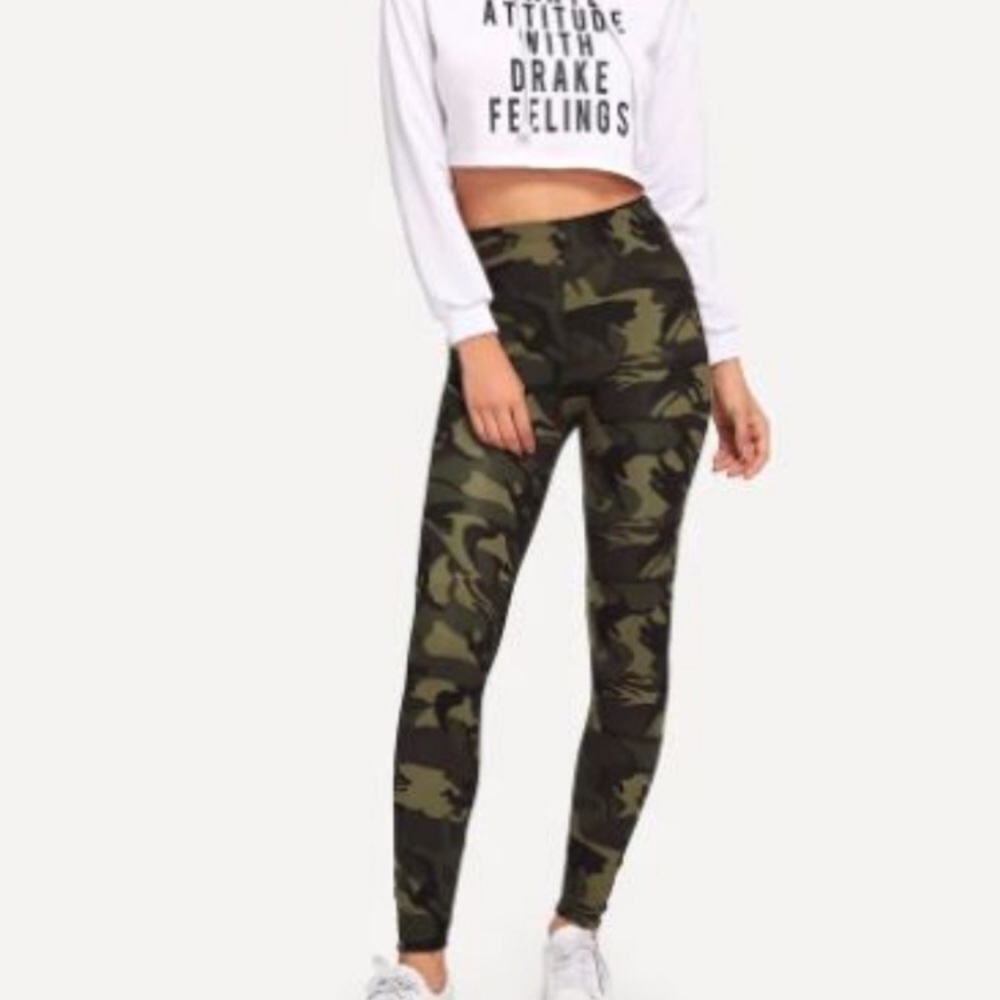 High Waist Camouflage Leggings